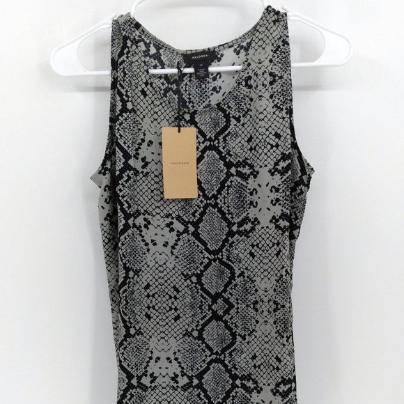 Halogen Snakeskin Print Sleeveless Top XS - Picture 2 of 9